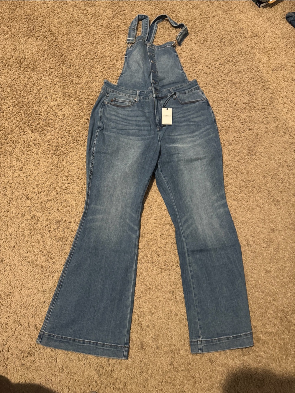 Judy Blue Light Blue Denim Flared Overalls
